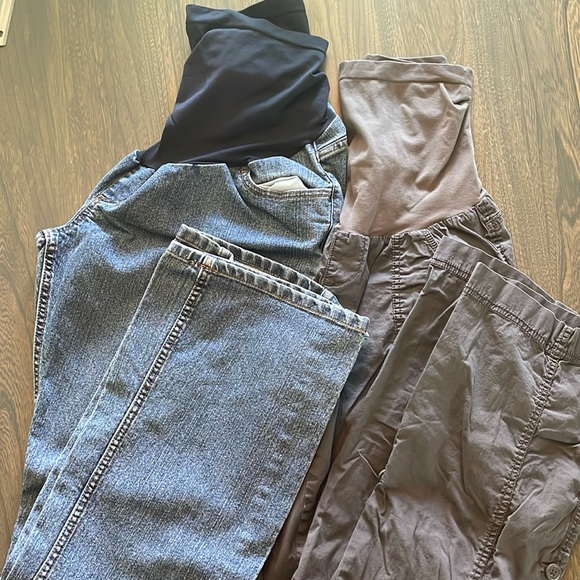 Motherhood Maternity pants with full panel, size large - Picture 1 of 7